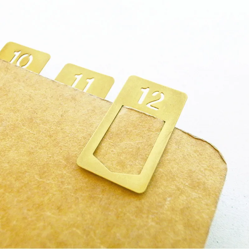 Stationery Office Supply Store - 12 Stks/partij Vintage Koperen Bladwijzer Mini