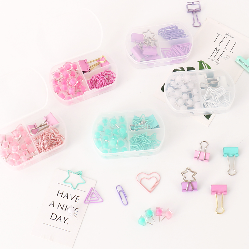 Binder Clip Assorted - TUTU coloful Bindmiddel clips push pins