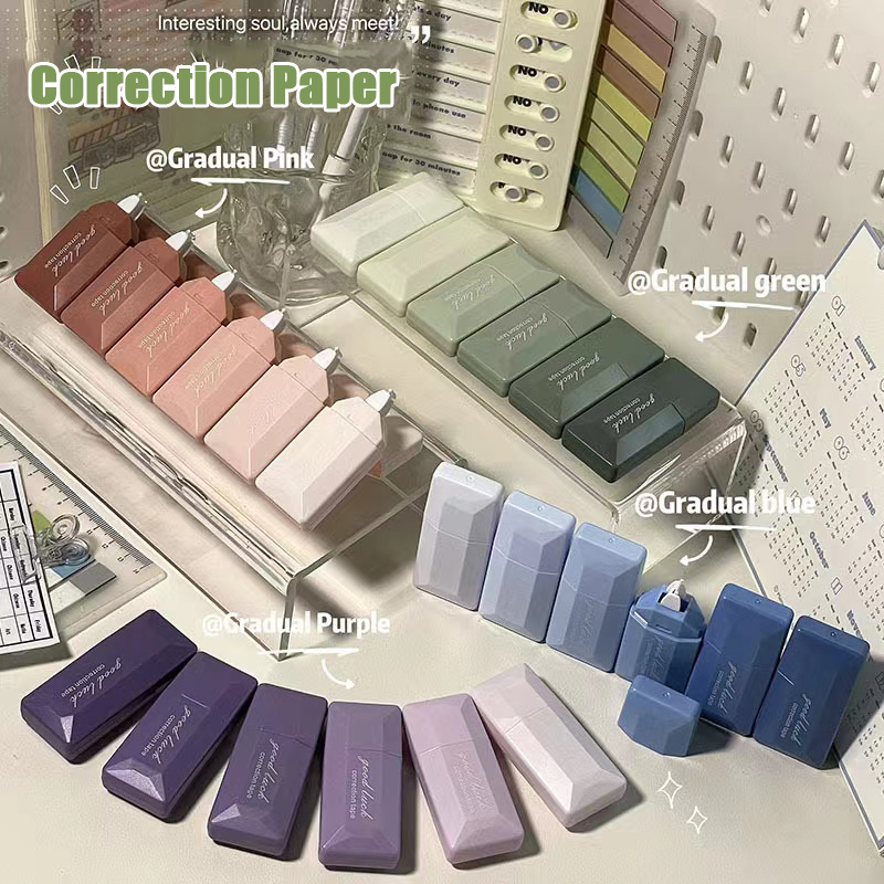 6PC kaartstijl gradiëntcorrect - Correction Tape Roller recensie en prijs