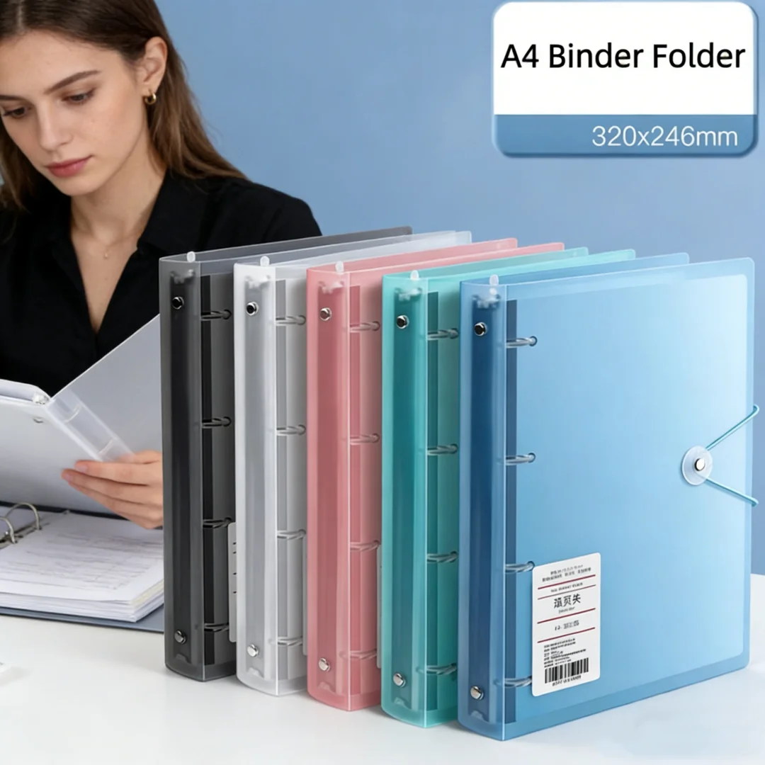 A4-map, D-vorm, 4-gaats ringma - Binder Clip Assorted recensie en prijs