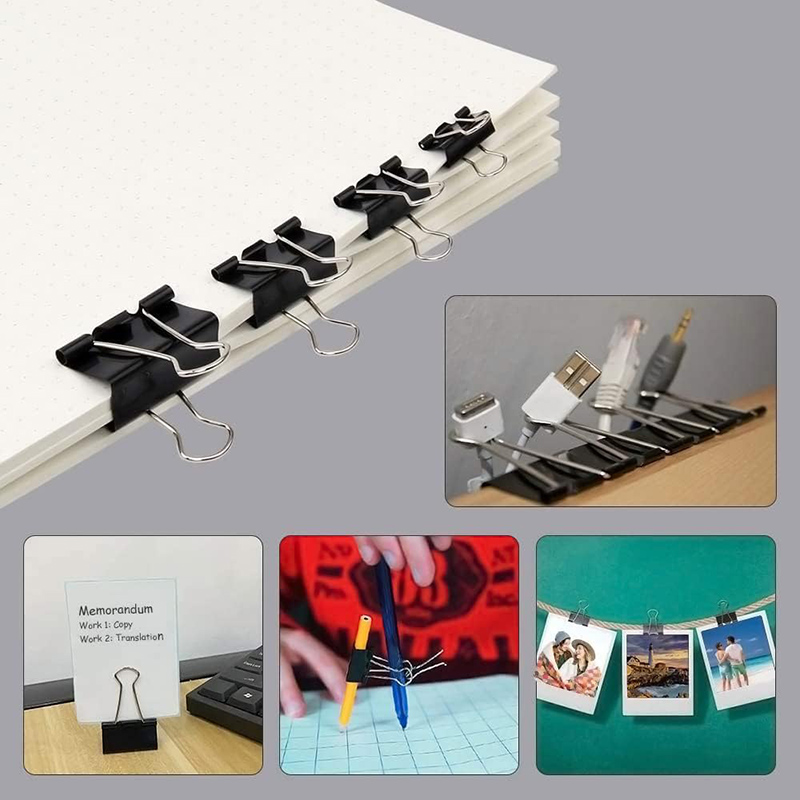 Bindklemmen Zwart, Opklapbare  - Binder Clip Assorted recensie en prijs