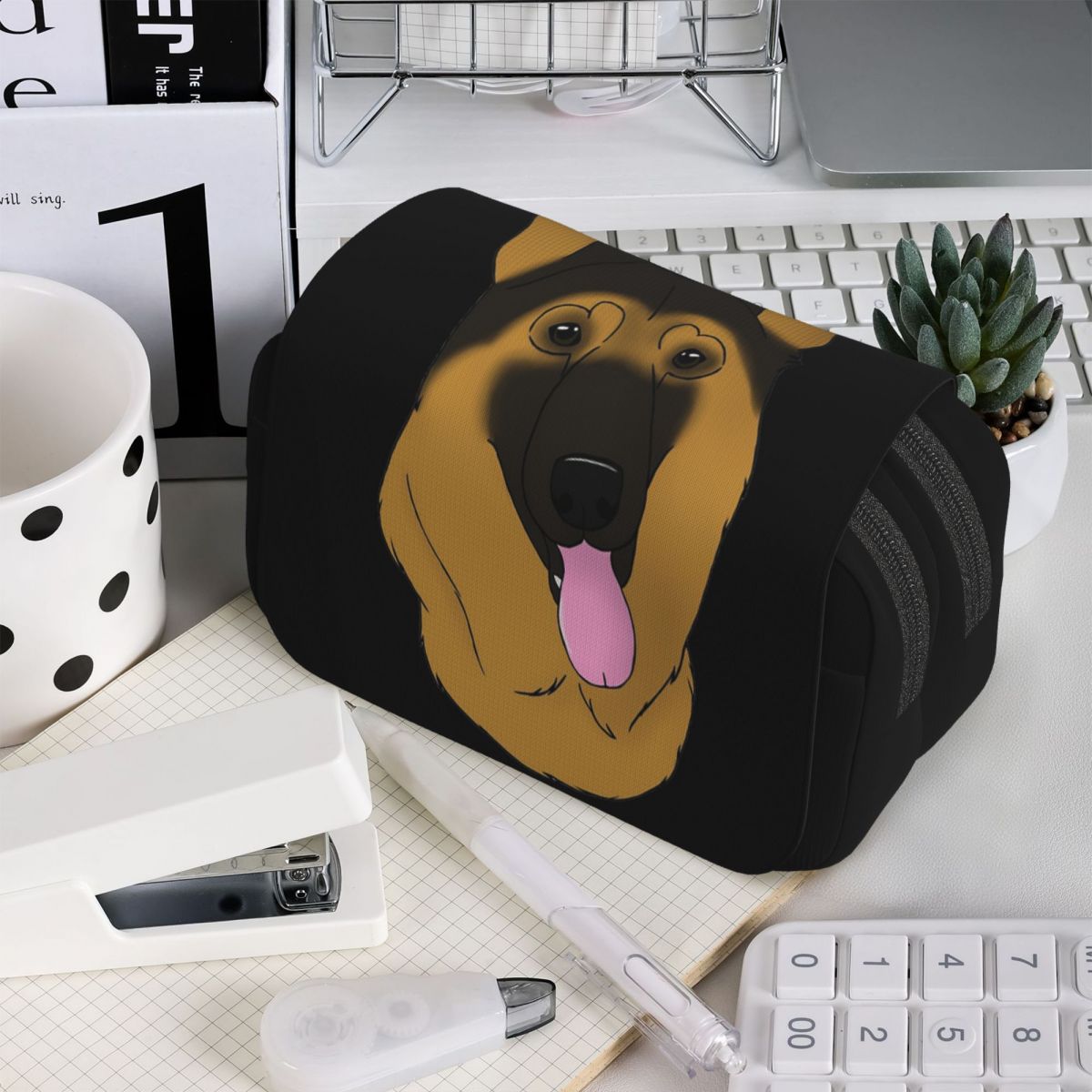 Duitse herdershond – zwarte en - Tan Stationery & Office Supply recensie en prijs
