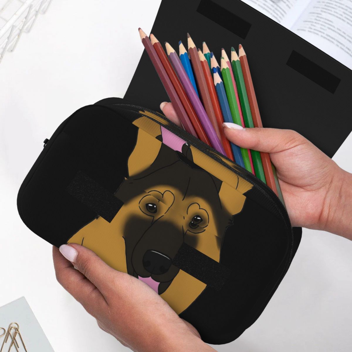 Duitse herdershond – zwarte en - Tan Stationery & Office Supply recensie en prijs